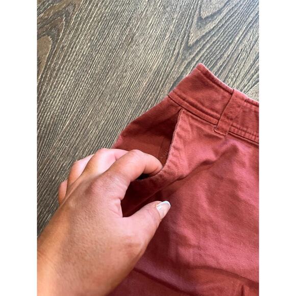 Soho Jeans New York & Company Chino Shorts Mid Rise Cotton Blend Red Size 12 - Picture 5 of 7